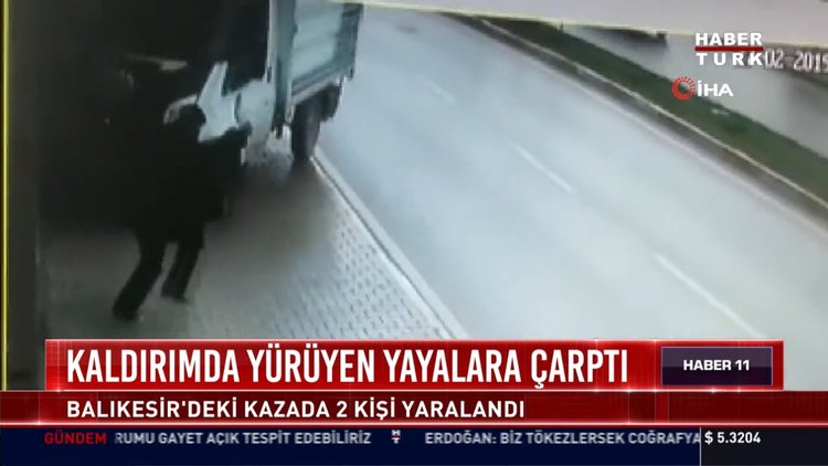 Kaldırımda yürüyen yayalara çarptı: Balıkesir'deki kazada 2 kişi yaralandı