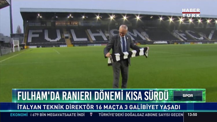 Fulham'da Ranieri dönemi kısa sürdü