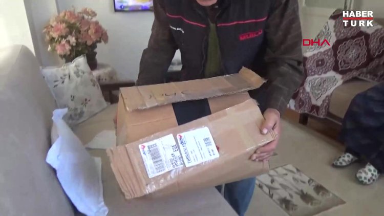 Halı örtüsü siparişi verdiler koliden bez parçaları çıktı
