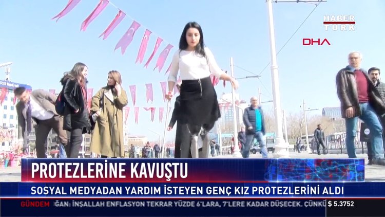 Protezlerine kavuştu
