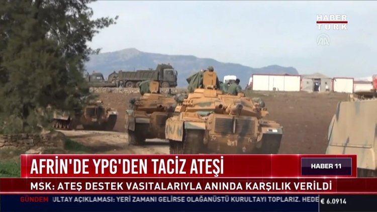 Afrin'de YPG'den taciz ateşi!