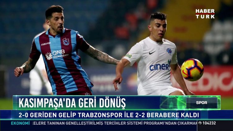 Kasımpaşa'dan ikinci yarıda geri dönüş