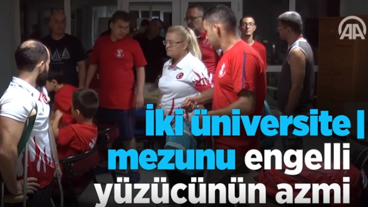 İki üniversite mezunu engelli yüzücünün azmi
