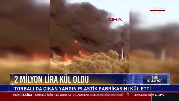 İzmir'de plastik fabrikası alevlere teslim oldu