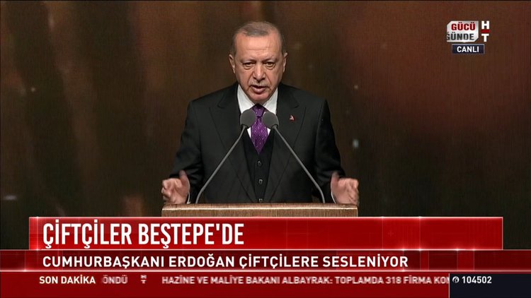 Çiftçiler Beştepe'de: Cumhurbaşkanı Erdoğan Çiftçilere sesleniyor
