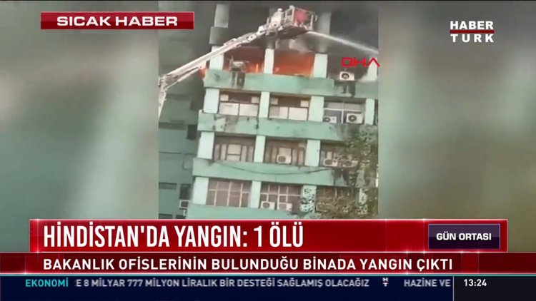 Hindistan'da yangın: 1 ölü!
