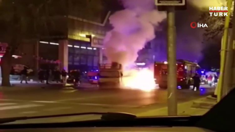 Ankara'da sigara izmariti kamyoneti tutuşturdu