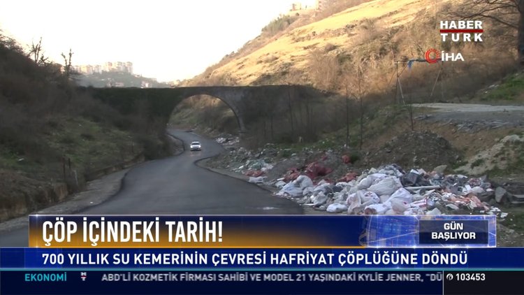 Çöp içindeki tarih!: 700 yıllık su kemerinin çevresi hafriyat çöplüğüne döndü