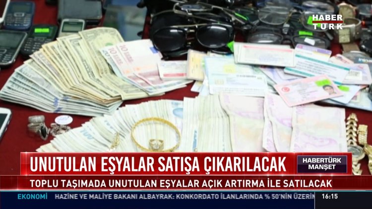 Unutulan eşyalar satışa çıkarılacak: Toplu taşımada unutulan eşyalar açık artırma ile satılacak