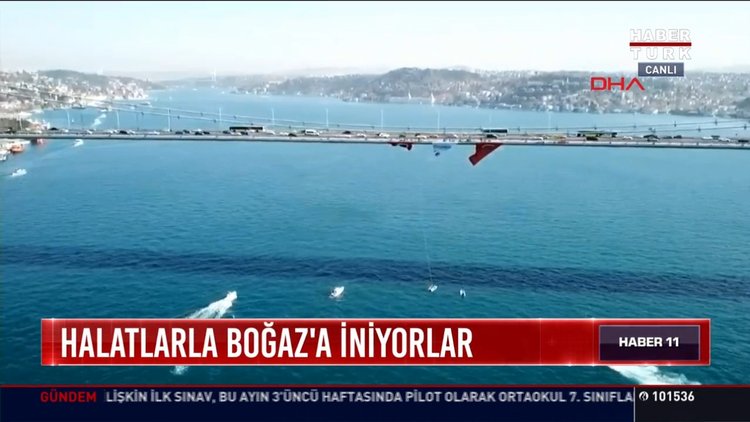 Halatlarla Boğaz'a iniyorlar