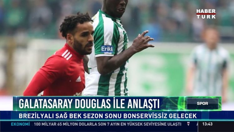 Galatasaray Douglas ile anlaştı: Brezilyalı sağ bek sezon sonu bonservissiz gelecek