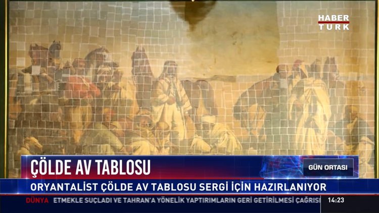 Çölde av tablosu: Oryanatalist çölde av tablosu sergi için hazırlanıyor
