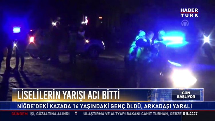 Niğde'de liseli gençlerin yarışı acı bitti
