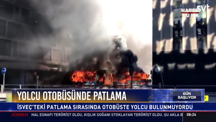 İsveç'de yolcu otobüsünde patlama!