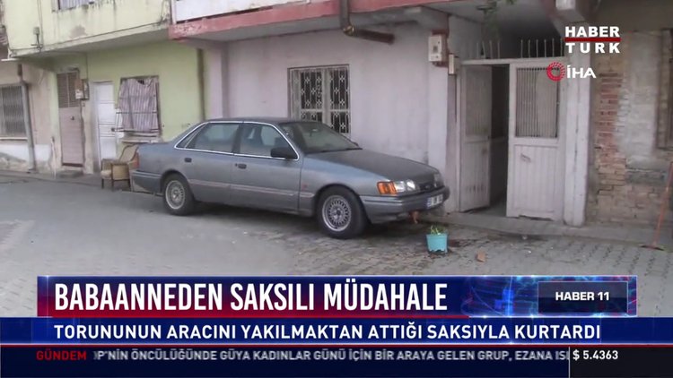 Eski sevgilinin kundaklamak istediği otomobili babaanne kurtardı