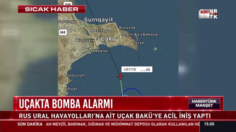 Rus Ural Havayolları'na ait uçakta bomba alarmı!