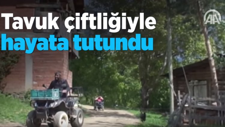 Tavuk çiftliğiyle hayata tutundu