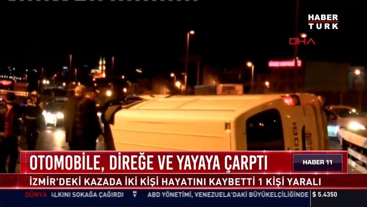 İzmir'de feci kaza! 2 ölü, 1 yaralı