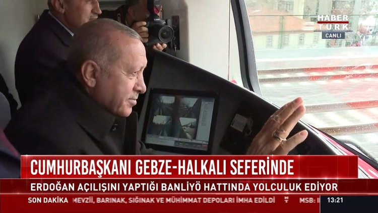 Cumhurbaşkanı Erdoğan Gebze-Halkalı Banliyö Hattını açtı