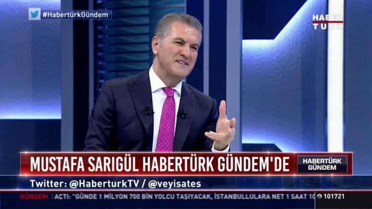 Mustafa Sarıgül Habertürk'te soruları yanıtlıyor