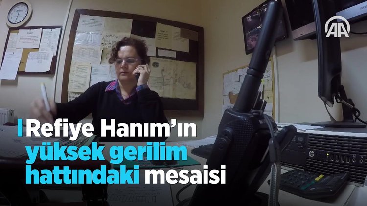 Yüksek gerilim hattındaki mesaisi