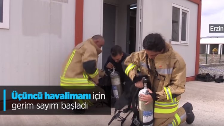 Üçüncü havalimanı personeli olası uçak yangınlarına hazır