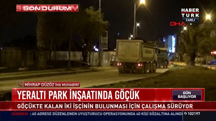 Yeraltı park inşaatında göçük: Göçükte kalan iki işçinin bulunması için çalışma sürüyor