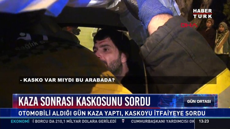 Kaza sonrası kaskosunu sordu: Otomobili aldığı gün kaza yaptı, kaskoyu itfaiyeye sordu