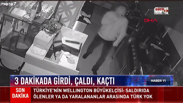 3 dakikada girdi, çaldı, kaçtı