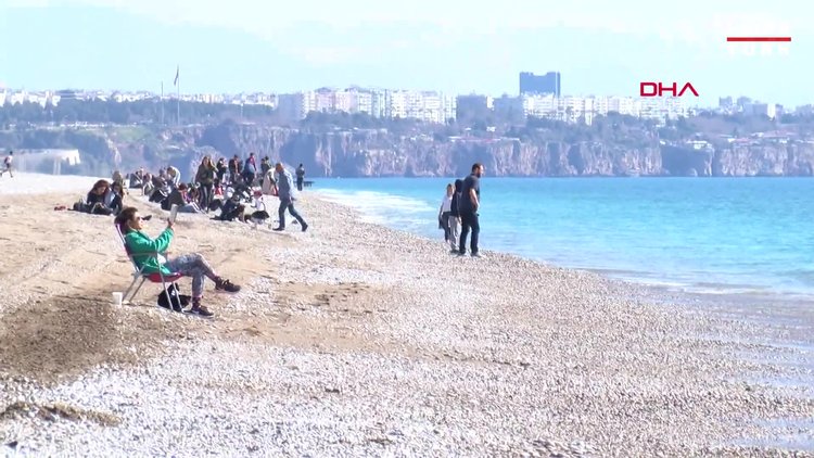Sahilde sıcak hava yoğunluğu