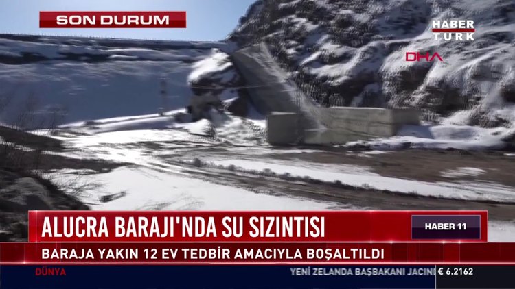 Alucra Barajı'nda su sızıntısı!