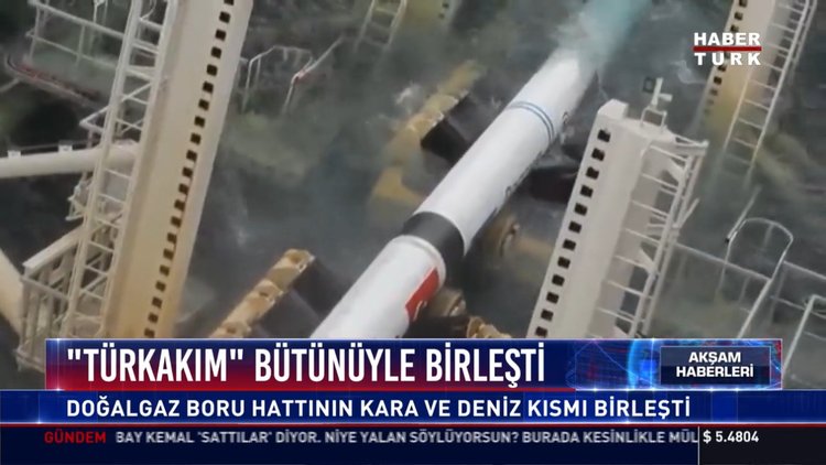''Türkakım'' bütünüyle birleşti: Doğalgaz boru hattının kara ve deniz kısmı birleşti