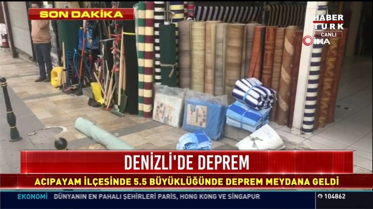 Denizli'de deprem: Acıpayam İlçesinde 5.5 büyüklüğünde deprem meydana geldi
