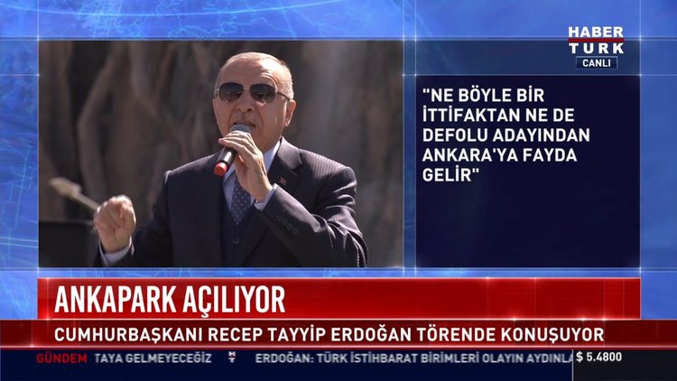 Ankapark açılıyor: Cumhurbaşkanı Recep Tayyip Törende konuştu