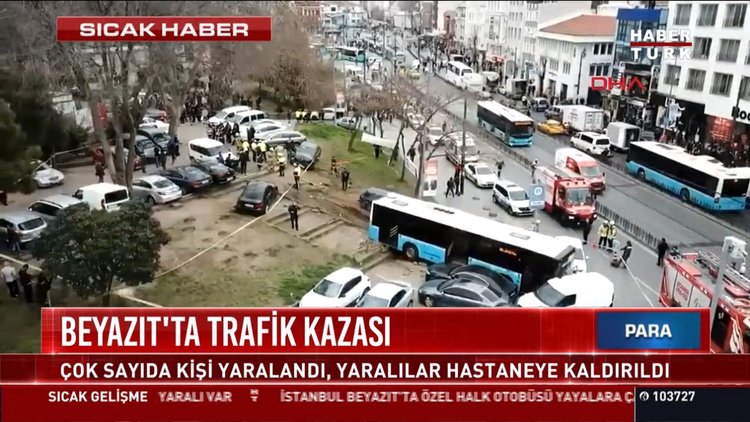 Halk otobüsü yayalara çarptı!