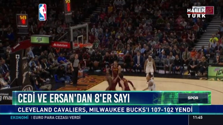 Cedi ve Ersan'dan 8'er sayı: Cleveland Cavalıers, Mılkwaukee Bucks'ı 107-102 yendi