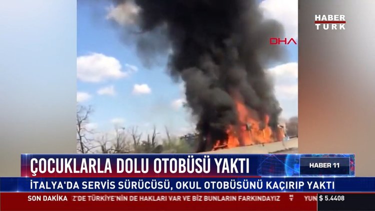 Çocuklarla dolu otobüsü yaktı: İtalya'da servis sürücüsü, okul otobüsünü kaçırıp yaktı