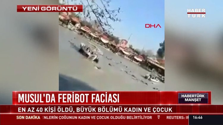 Musul'da feribot battı: En az 40 ölü