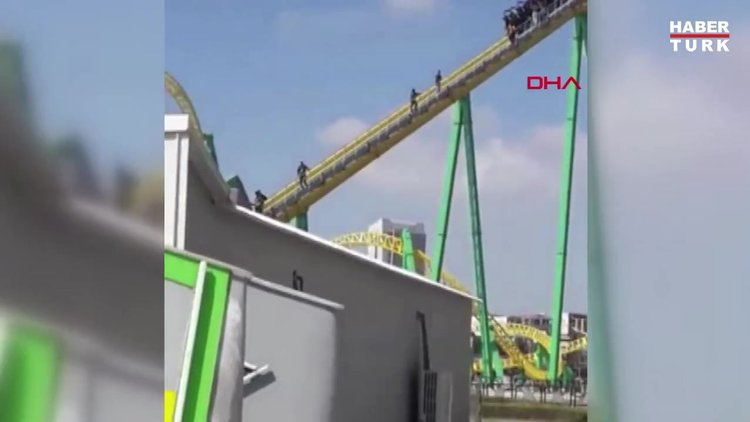 Ankapark'ta tren durdu, içindekiler güvenlik merdiveninden indirildi