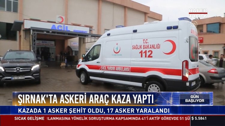 Şırnak'ta askeri araç kaza yaptı: Kazada 1 asker şehit oldu, 20 asker yaralandı