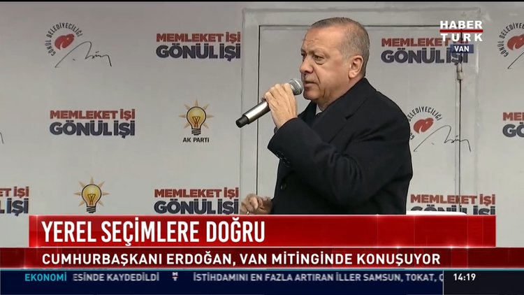 Yerel seçimlere doğru: Cumhurbaşkanı Erdoğan, Van mitingine konuştu