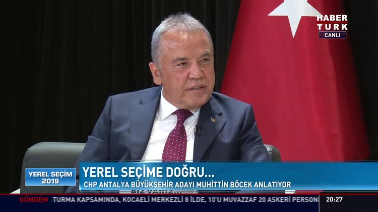 Yerel Seçim 2019 - 26 Mart 2019 (CHP Antalya Büyükşehir Belediye Başkan Adayı Muhittin Böcek)
