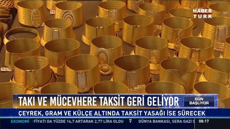 Takı ve mücevhere taksit geri geliyor: Çeyrek, gram ve külçe altında taksit yasağı ise sürecek