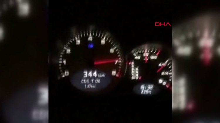 Yavuz Sultan Selim köprüsünden bir sürücü, 344 kilometre hızla geçti İşte o anlar