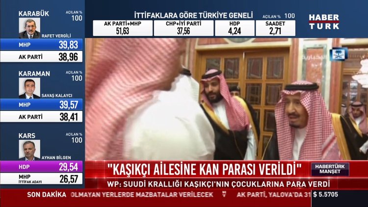 "Kaşıkçı aliesine kan parası verildi" WP , Suudi krallığı Kaşıkçı'nın çocuklarına para verdi
