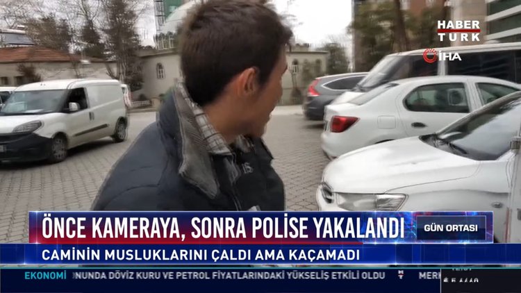 Önce kameraya, sonra polise yakalandı: Caminin musluklarını çaldı ama kaçamadı