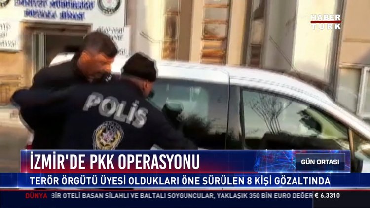 İzmir'de PKK operasyonu: Terör örgütü üyesi oldukları öne sürülen 8 kişi gözaltında