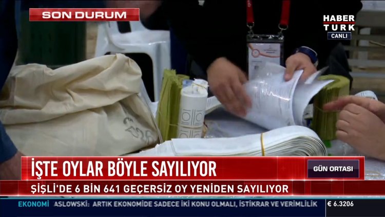 İşte oylar böyle sayılıyor: Şişli'de 6 bin 641 geçersiz oy yeniden sayılıyor