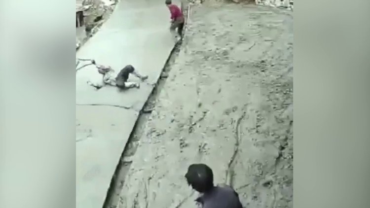 Bazı iş kazaları komik olabiliyor