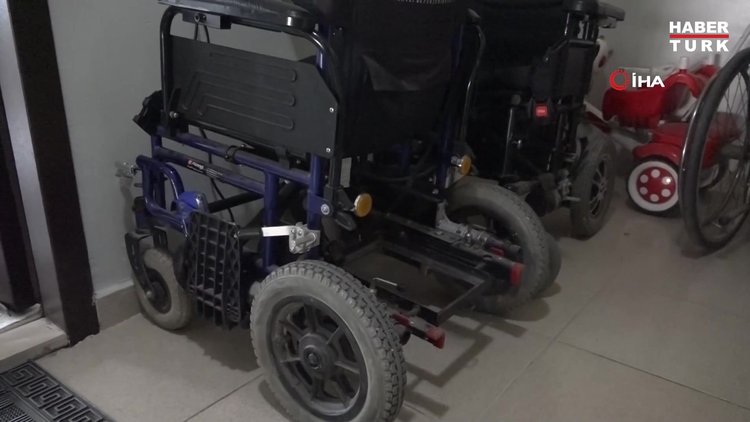Hırsızlar engelli aracındaki aküyü çaldılar